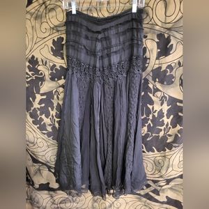 Bohemian black full skirt size small